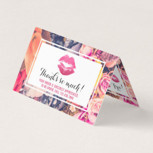 Lipstick Distributor Loyalty Stamp Kiss Thank You