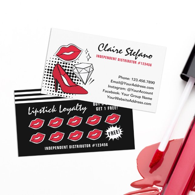 Lipstick Distributor Modern Glamour Loyalty Stamp (Creator Uploaded)