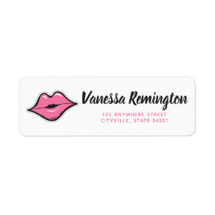 Lipstick Distributor Pink Kiss Return Address Return Address Label