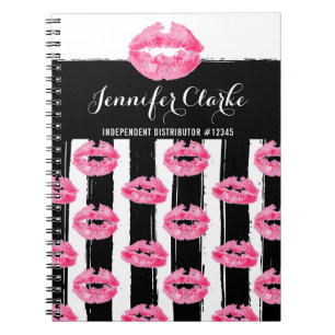 Lipstick Distributor Pink Lips Kiss Personalised Notebook
