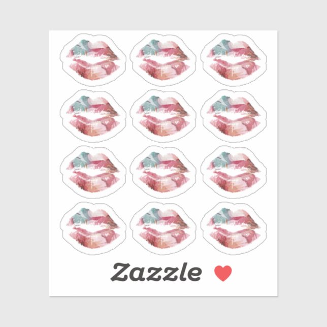 Lipstick Distributor Watercolor Kiss Lips Planner (Sheet)