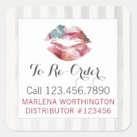Lipstick Distributor Watercolor Lip Re-Order Label
