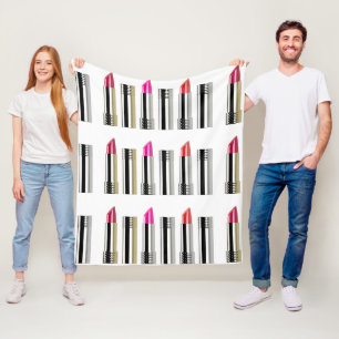 Lipstick Fleece Blanket