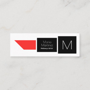 Lipstick geometric shape cover mini business card