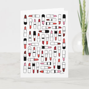 Lipstick greeting card