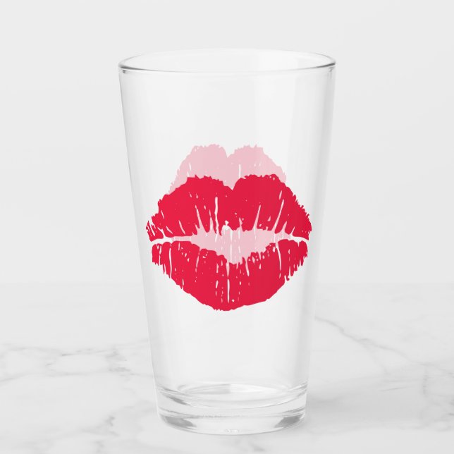 Lipstick Kiss Glass (Front)