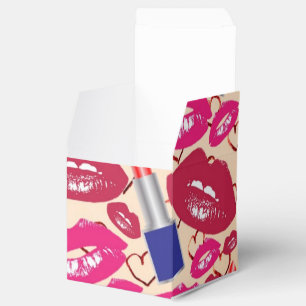 Lipstick Kiss Pattern Favour Box