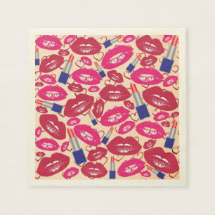 Lipstick Kiss Pattern Napkin