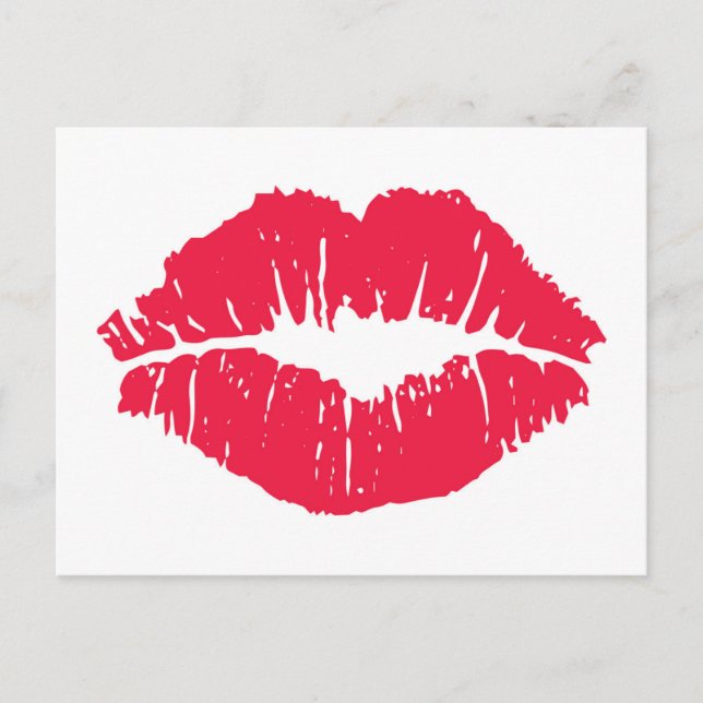 Lipstick Kiss Postcard (Front)