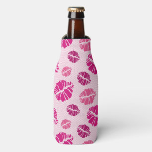 Lipstick Kiss Shape Print Pattern Bottle Cooler
