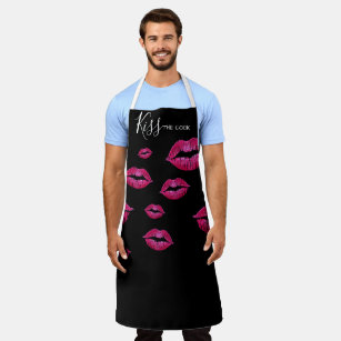 Lipstick kiss the cook cooking baking kitchen apron