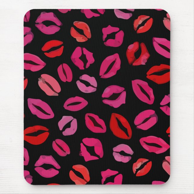 Lipstick Kisses Mousepad (Front)