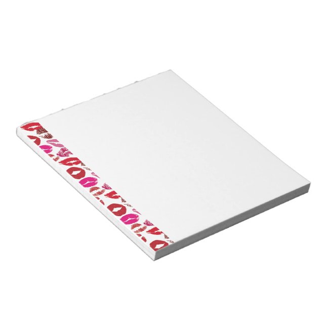 Lipstick Kisses Notepad (Angled)