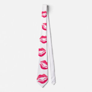 Lipstick kisses novelty tie