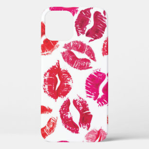 Lipstick Kisses Seamless Pattern. iPhone 12 Case