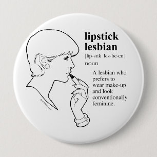 LIPSTICK LESBIAN 10 CM ROUND BADGE