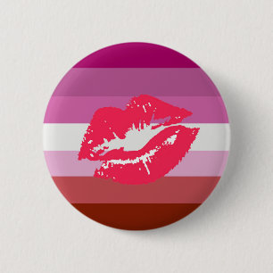 Lipstick Lesbian Flag 6 Cm Round Badge