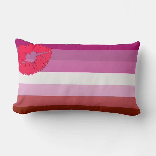 Lipstick Lesbian Lumbar Cushion (Front)