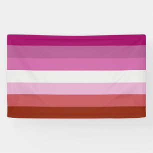 Lipstick Lesbian Pride Colours - Banner