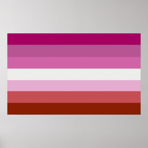 Lipstick Lesbian Pride Colours - Poster