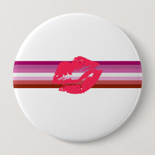Lipstick Lesbian Pride Flag 10 Cm Round Badge