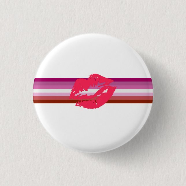 Lipstick Lesbian Pride Flag 3 Cm Round Badge (Front)