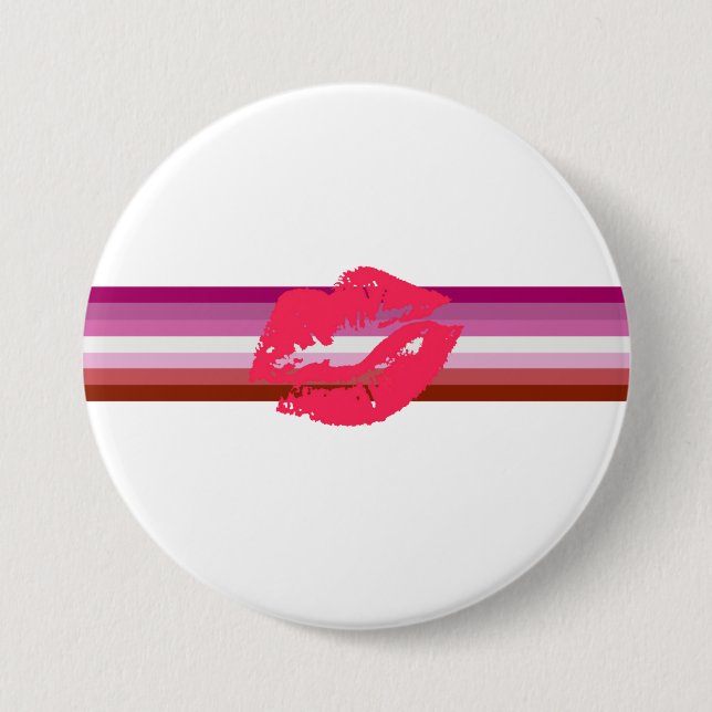Lipstick Lesbian Pride Flag 7.5 Cm Round Badge (Front)