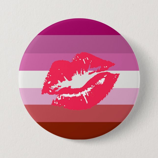 Lipstick Lesbian Pride Flag 7.5 Cm Round Badge (Front)