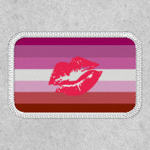 Lipstick Lesbian Pride Flag and Lips
