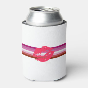 Lipstick Lesbian Pride Flag Can Cooler