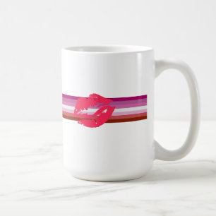 Lipstick Lesbian Pride Flag Coffee Mug