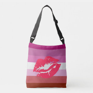 Lipstick Lesbian Pride Flag Crossbody Bag