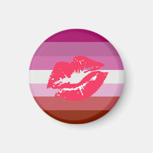 Lipstick Lesbian Pride Flag Magnet