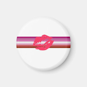 Lipstick Lesbian Pride Flag Magnet