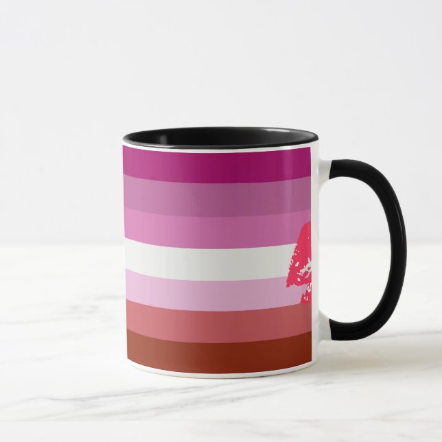 Lipstick Lesbian Pride Flag Mug (Right)
