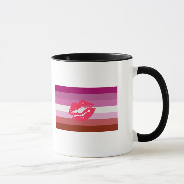 Lipstick Lesbian Pride Flag Mug (Right)