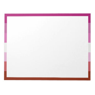 Lipstick Lesbian Pride Flag Notepad