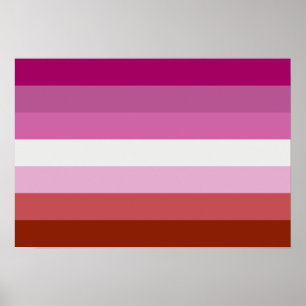 Lipstick lesbian Pride flag Poster