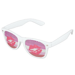 Lipstick Lesbian Pride Flag Retro Sunglasses