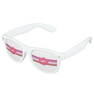 Lipstick Lesbian Pride Flag Retro Sunglasses