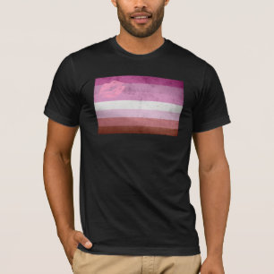 Lipstick Lesbian Pride Flag T-Shirt