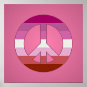 Lipstick lesbian pride peace sign