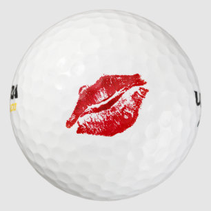 Lipstick Lips Kiss Ladies Golf Golf Balls