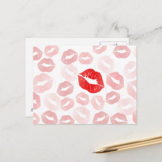 Lipstick Lips Postcard