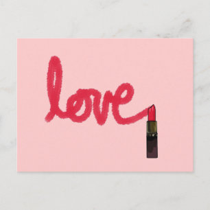 Lipstick Love Postcard