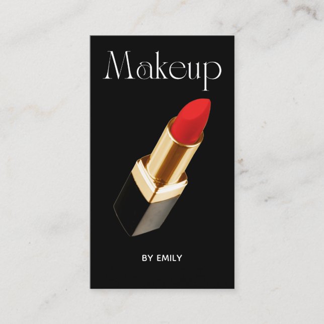  Lipstick Makeup Artist  Business Card (Front)