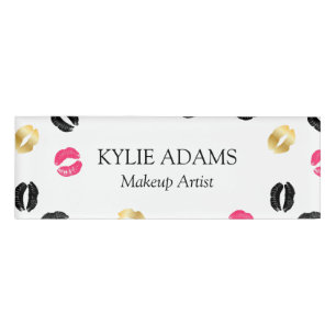 Lipstick Marks   Makeup Artist Name Tag