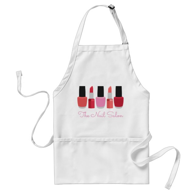 Lipstick & Nail Polish Personalised Apron (Front)