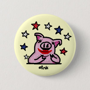Lipstick on a Pig 6 Cm Round Badge