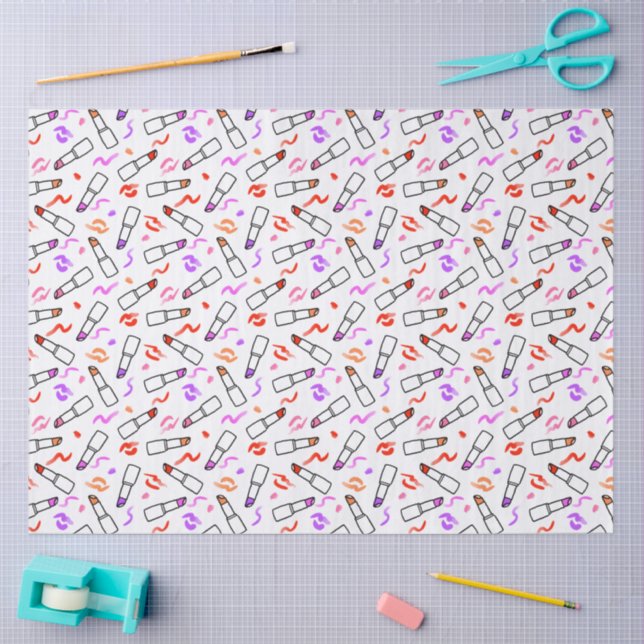 Lipstick Pattern Tissue Paper (Craft)